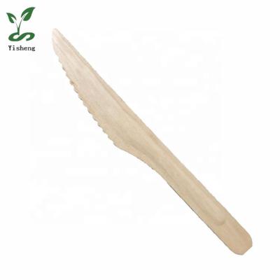 China Stocked Custom Logo Disposable Wooden Knife High Quality for sale