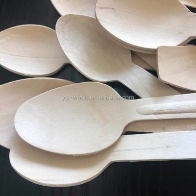 China Sustainable Chinese Classical Disposable Wooden Spoon 165mm Food Stocked for sale