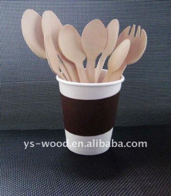 China Disposable wooden eco-friendly spoons for hotel, restaunt GRILL, party using for sale