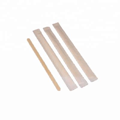 China Different Viable Paper Wrapped Wholesale Disposable Wooden Coffee Stirrers for sale