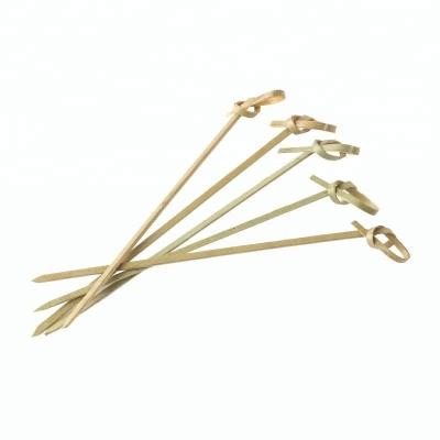 China Factory Supply Easily Cleaned Disposable Bamboo BBQ Skewer Knotted for sale