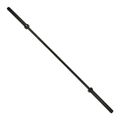 China Universal Barbell 20kg Black Zinc Chrome Weightlifting Bar Hard Barbells for sale