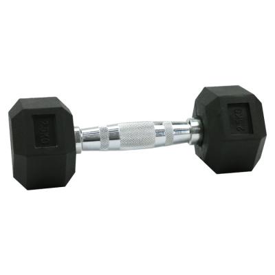 China Fitness Equipment Complete Fitness Exercises Hex Rubber Material 35Kg Dumbbell for sale