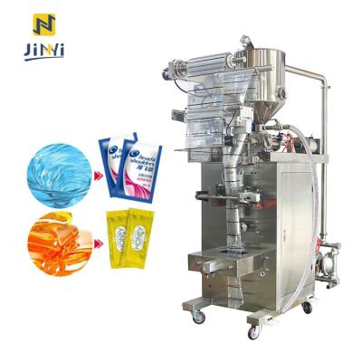 China JINYI JYIII-S200 Automatic Three Sides Semi-Liquid Liquid Plastic Pouch Bag Filling and Sealing Machine/Viscous Fruit Juice Packing Machine for sale