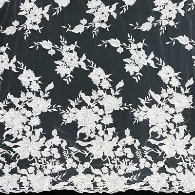 China Viable High Quality Professional Style Design Embroidery Fabric Luxury Net Lace Flower for sale