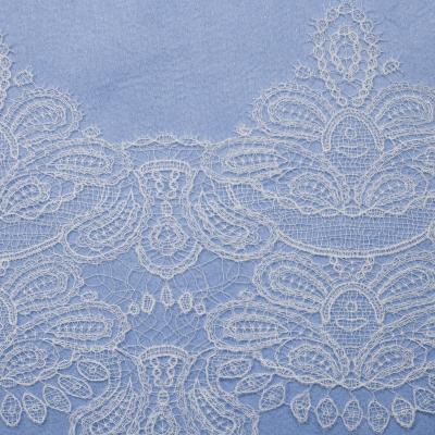 China Sustainable New Style Eyelash Lace Trim Stretch Lace Fabric for sale