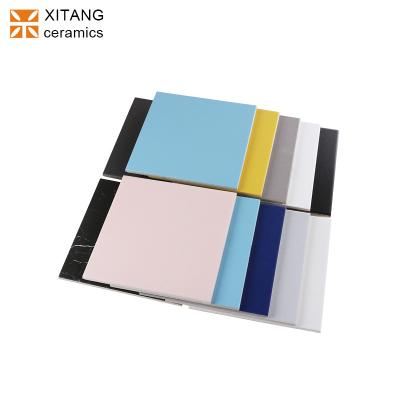 China Chinese style 8x8 pure color porclelain floor matte wall tile for kitchen bathroom balcony subway hotel wine bar kids room suway for sale