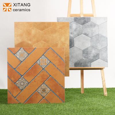 China Anti Slip 600 x600mm Rural High Quality Porcelain Tiles Exterior Floor Wall Tiles 10mm Thick For Balcony Yard Garden Flooring for sale