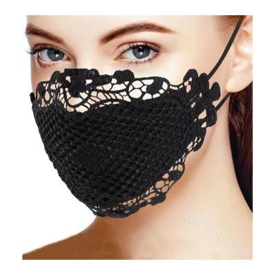 China Breathable Adult Cubre Bocas Mask Lace Applique Mouth Face Mask WoMouth Cover Sensitive Cloth Masks Protective Mask Halloween Cosplay for sale