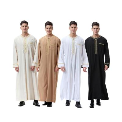 China Fashion City Muslim Round Neck Men's Worship Service Arab Dubai Oman Long Dress for sale