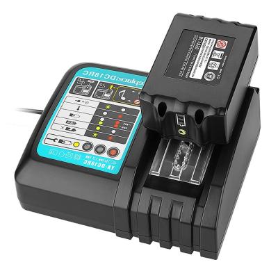 China Machine Tool Battery Charger For MA-KITA DC18RC DC18RA 14.4Volt-18Volt Machine Tools Li I/O 18v Electric Drill Fast Battery Charger For Makita BL1820 BL1820B BL1825 BL1830 for sale