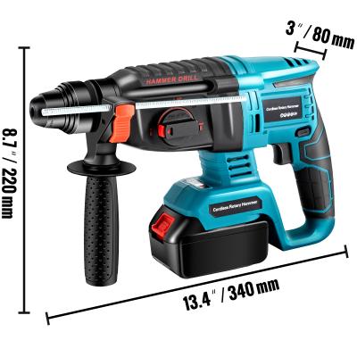 China 18V Electric Brushless Cordless Hammer Drill Set 4 Mode Rechargeable Cordless Hammer Drill Machine Tool with Battery and Case 0.2