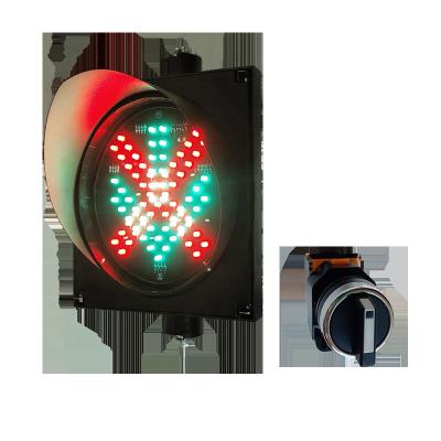 China Crossroad/Parking/Car Lift Manual Control 200mm Light Red LED Traffic Cross Arrow Green LED Traffic Lights With Switch for sale