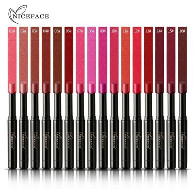 China Low MOQ Waterproof Make Up Private Label Matte Lipstick Pencil Lasting Non Sticky Rich Pigment Waterproof Lip Stick for sale