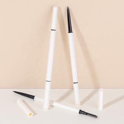 China Custom Private Label Brow Pen Best Retractable Eye Brow Pencil Light Brown Waterproof Logo Water Proof Eyebrow Pencil With Brush for sale