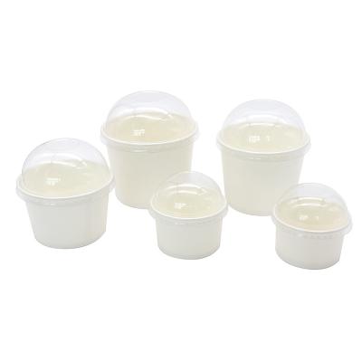 China 3oz Coffee Non-Refillable Plastic Lid PP Cup Cold Cup Pet Lid Ice Cream Paper Cups With Lid for sale