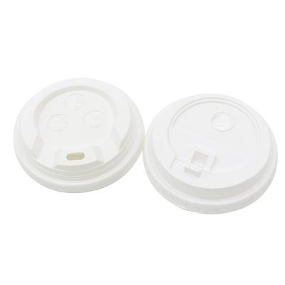 China Shanghai Non-Refillable White 90mm Disposable Pet Coffee Cup Plastic Lid for sale