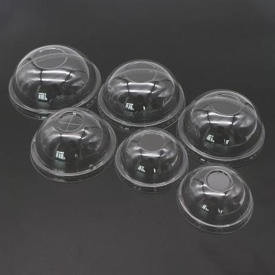 China 5oz Non Refillable Disposable Clear Plastic Cup Lid Pet Lid For Ice Cream for sale