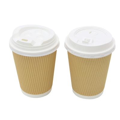 China Non-Refillable Disposable Takeaway Coffee Cups With Lids Pet White Plastic Lids For Cups for sale