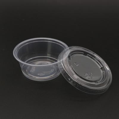 China 1.5 oz Disposable Small Food Container Sauce Cup Disposable Plastic Bowl for sale