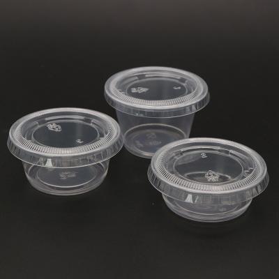 China Disposable Wholesale Customized Mini Biodegradable Plastic Sauce Cups for sale