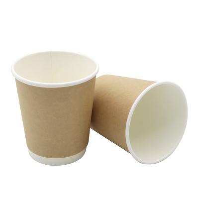 China 9oz Disposable Recyclable Wall Paper Cup Disposable Double Paper Cup For Hot Drinks Double Wall for sale