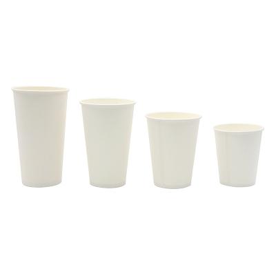 China Wholesale Disposable White Coffee Disposable Paper Cups With Lid For Hot Drink for sale