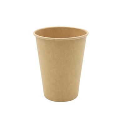 China 12oz Disposable Kraft Paper Custom Printed Coffee Cups With Logo for sale