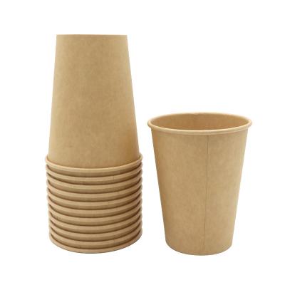 China 8oz Kraft Paper Disposable Espresso Coffee Cups With Lids for sale