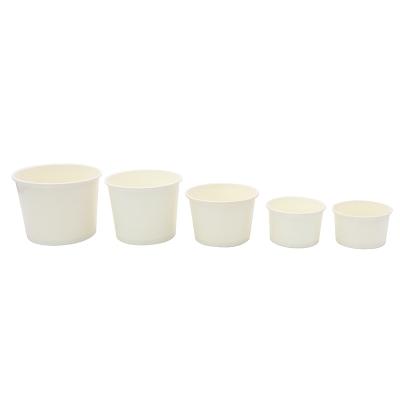 China Disposable White Paper 4oz Ice Cream Cup For Ice Cream Pack for sale