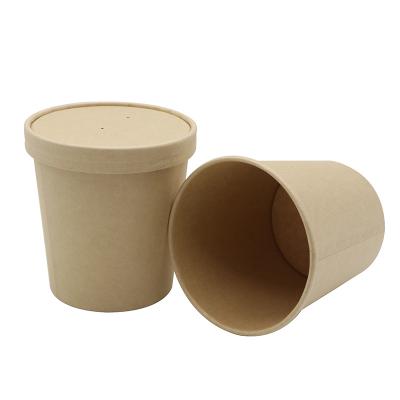 China Disposable Custom Container Paper Cup Ice Cream Wrapping Paper Hot Soup To Go Containers for sale