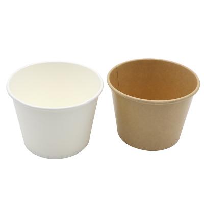 China Disposable Wholesale Biodegradabl Take Away Hot Soup Container Soup Cup Ice Cream Paper Cup for sale