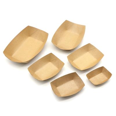 China Paper Food Packaging Serving Tray Containers Disposable Meal Tray Ship Shape Quickly for sale