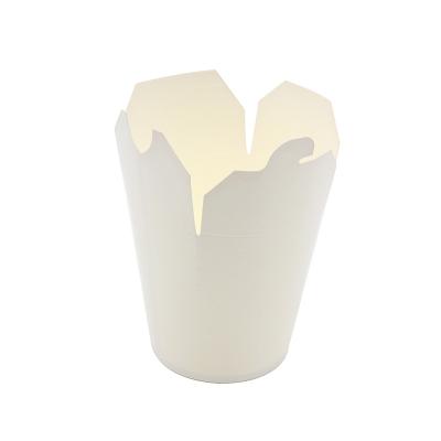 China Disposable Round Folding Kraft Paper Box Take Out Box Noodle Food Packaging Box for sale