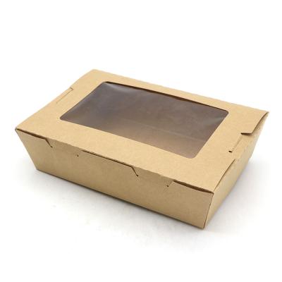 China Disposable Lunch Wrapping Paper Box Kraft Paper Bento Food Boxes Eco Friendly for sale