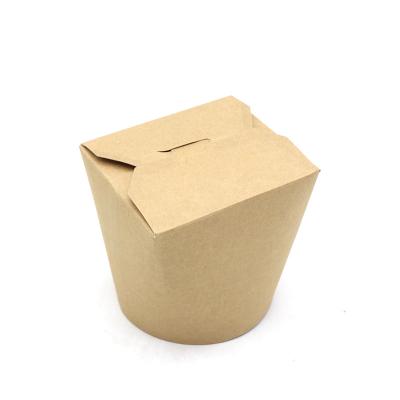 China Disposable Paper Lunch Box Packaging Food Container Circular Paper Box for sale