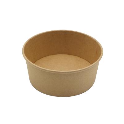 China Minimalist Disposable Wrapping Paper Bowl Salad Paper Bowl With Lids For Soup Whirlpool Hot Rice for sale