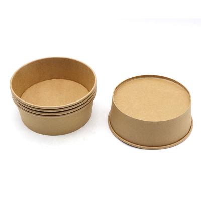 China Takeaway Food Wrapping Paper Bowl Salad Minimalist Disposable Paper Bowl for sale