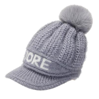 China High roof Knitted Hat Women's Ins Big Head Wai Cotton Hat 2022 Winter New Fashion Riding Windproof Warm Wool Hat for sale