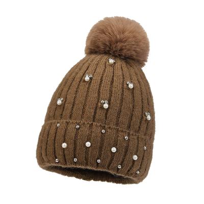 China High roof 2022 autumn and winter new student fashion wool hat women's outdoor cycling plus velvet padded warm knitted hat cotton hat women for sale