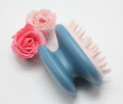 China Waterproof Wholesale Colorful  Plastic ABS Silicone Hair Shampoo Brush Waterproof Soft Silicone Scalp Scrubber Brush Head Massager Comb for sale