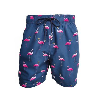 China 2021 Wholesale Custom Logo Men's Flamingo Short Animal Pattern QUICK DRY Printing Hawaiian Shorts for sale