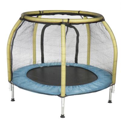 China Eco-friendly Soft Foam+PE Stainless Steel Material Outdoor Gymnastic Trampoline With Safety Net for sale