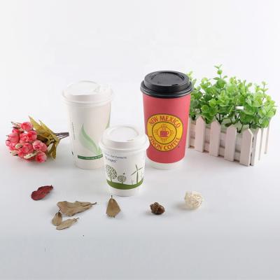 China Factory Sales Disposable Hot Double Walled Glass Tea 20oz Compostable Paper Cup for sale