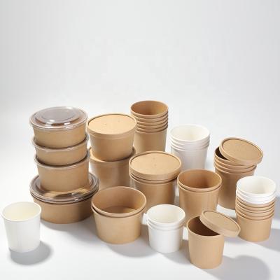 China China Disposable Fast Food Box Bowl Disposable Takeout Paper Cup Wrapping Paper For Soup for sale