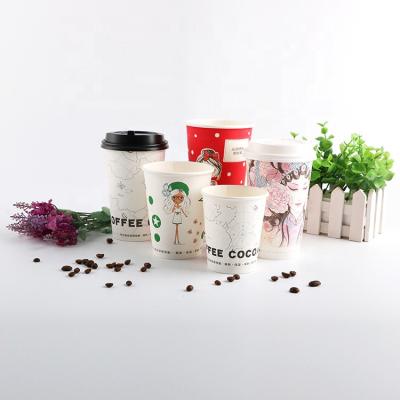 China New Style Disposable Foam Cup Cheerful Cups For Hot Drinks 12oz Double Wall Paper Cups for sale