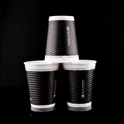 China Disposable straight wave paper cups avoid burning the maker for sale