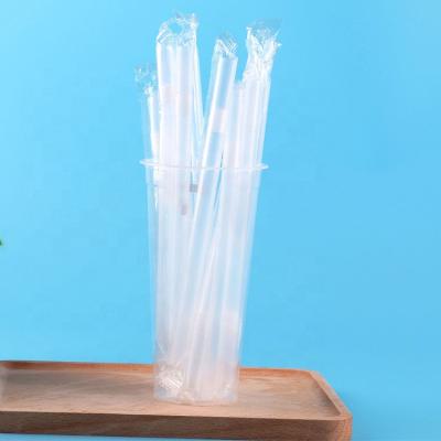 China China Modern Custom Logo Plastic Straw Size For Plastic Cup 5.5*210mm Drinking for sale