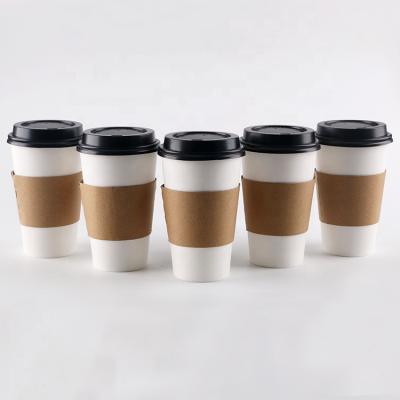 China Hot Selling 12oz and 16oz Disposable Paper Cup Sleeves for sale