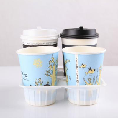 China Disposable easy take away cup holder for 4 cups for sale